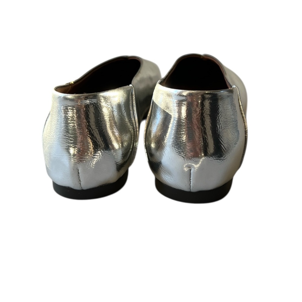 Pomoxikn Square Toe Metallic Silver Ballet Flats Women’s Size 6 - Picture 3 of 9